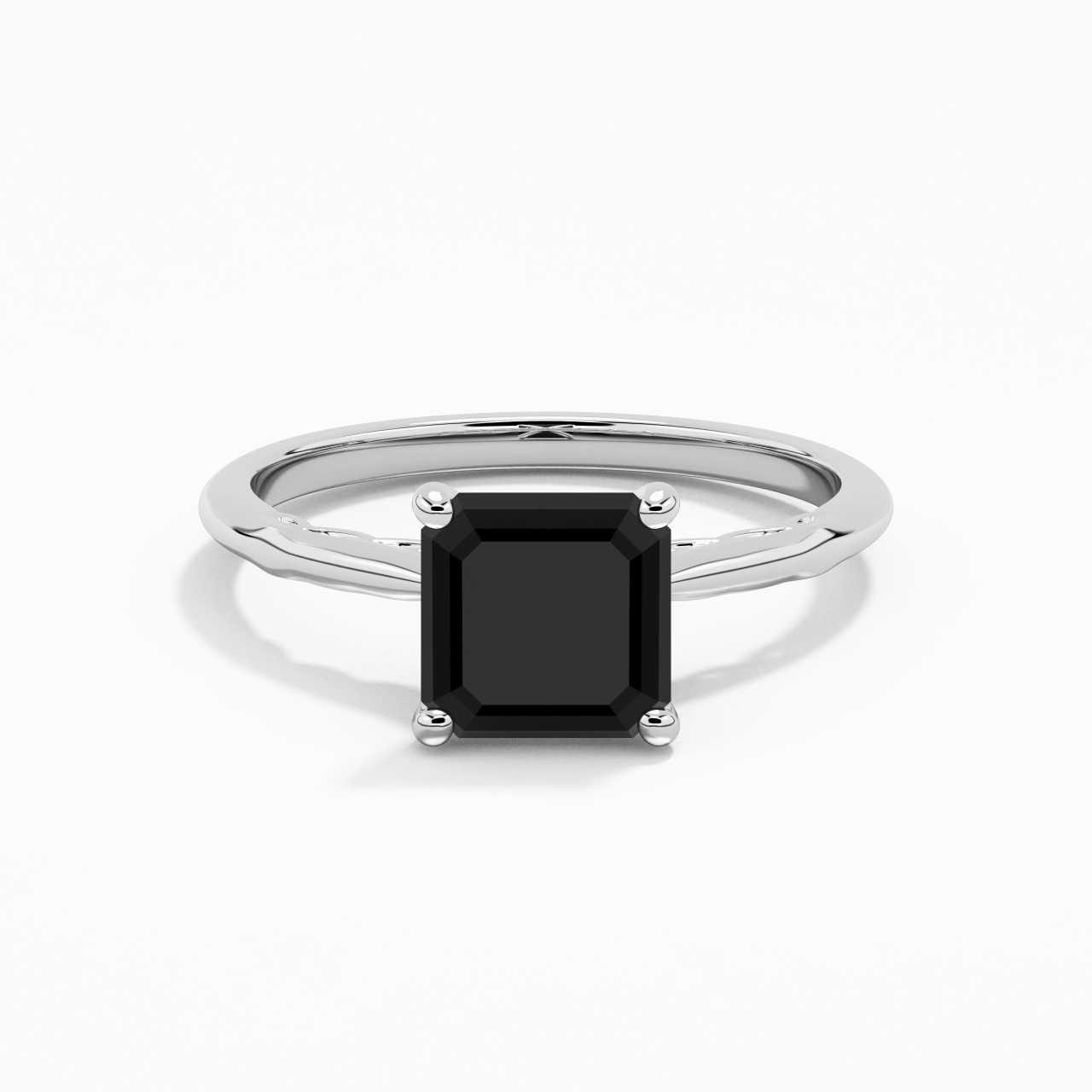 Sobre Asscher 2.00ct Zircon cubique Bague de fiançailles