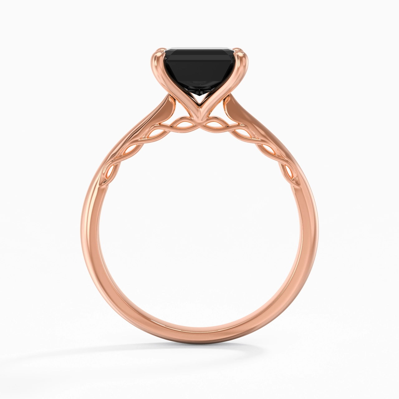 Sobrio Asscher 2.00ct Circonio cúbico Anillo de Compromiso