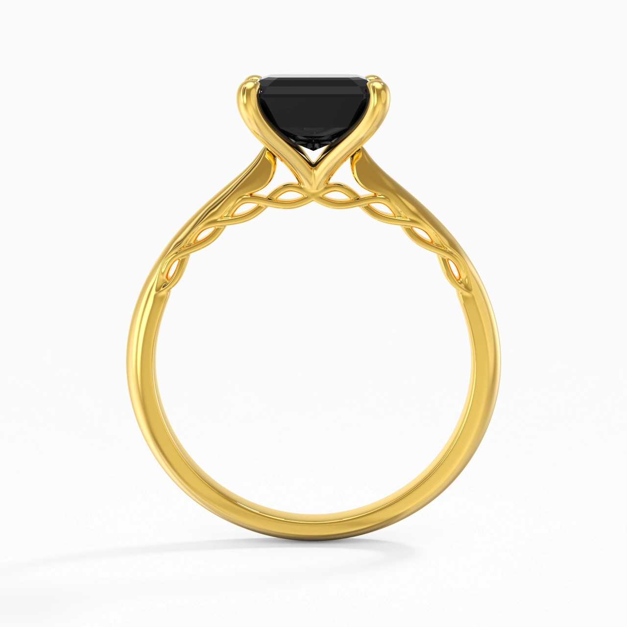 Understated Asscher 2.00ct Cubic Zirconia Engagement Ring