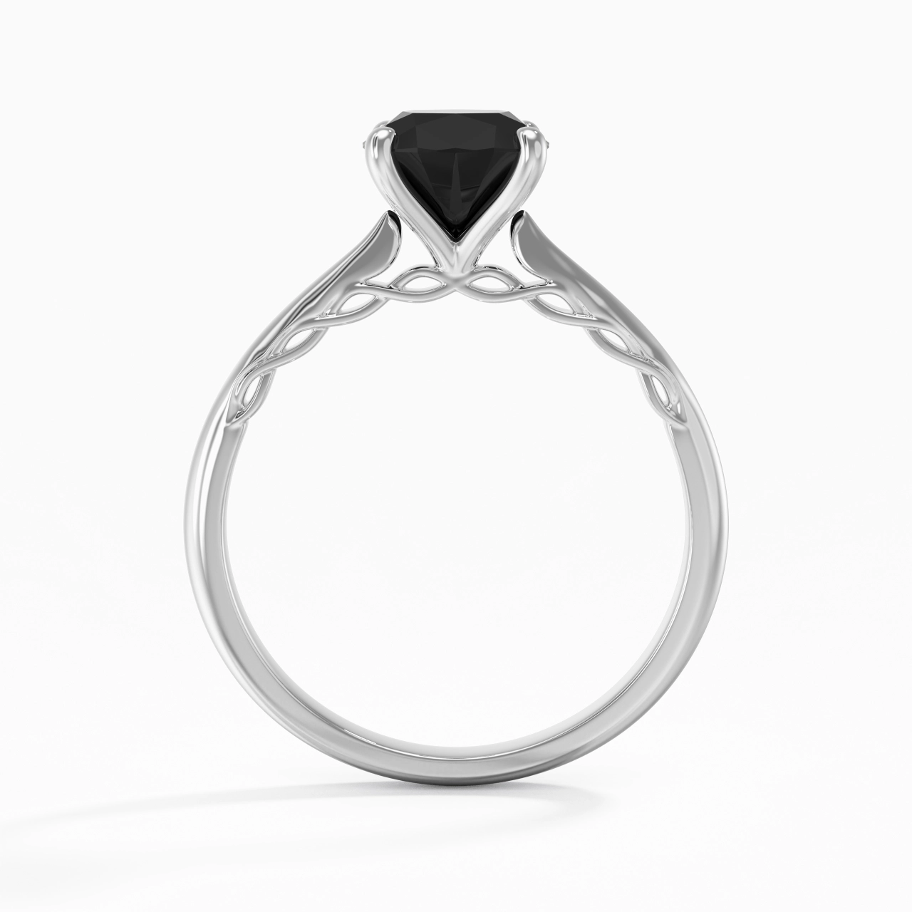 Sobrio Cojín 1.50ct Circonio cúbico Anillo de Compromiso