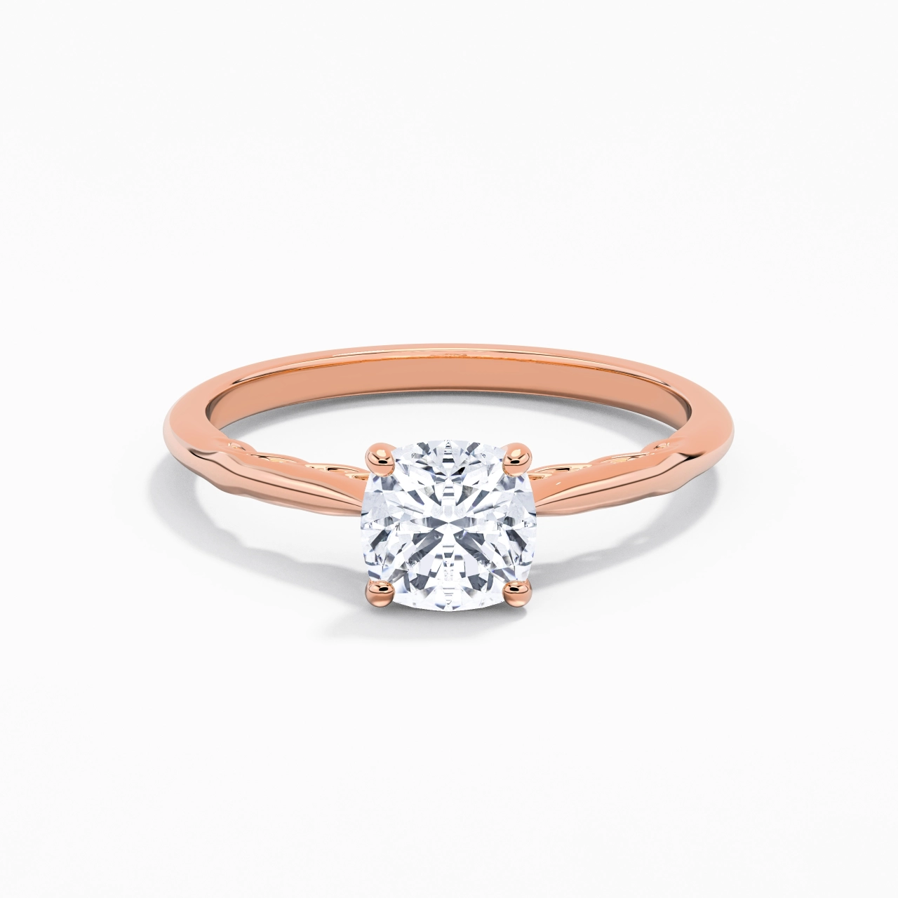 Understated Cushion 1.00ct Moissanite Engagement Ring