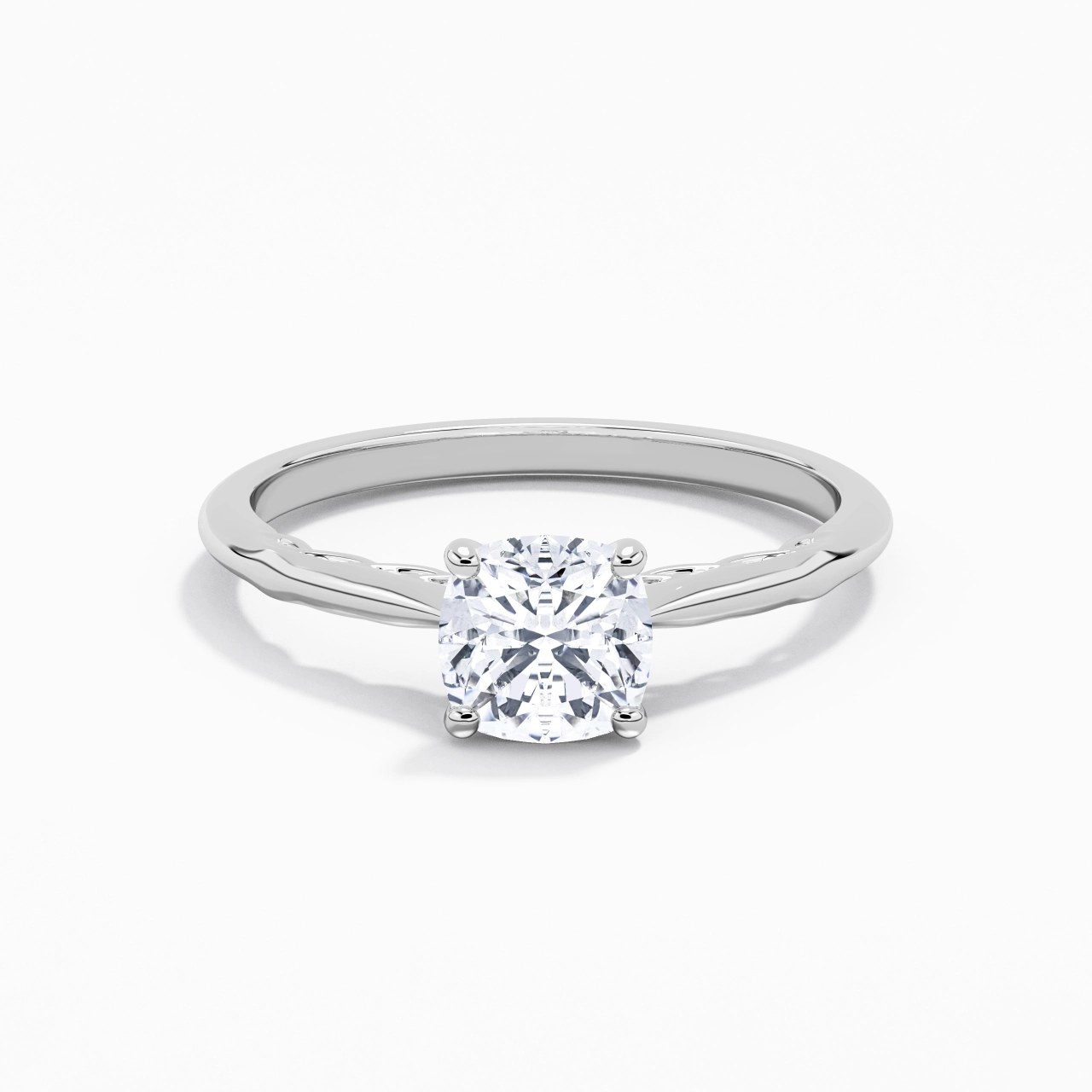 Understated Cushion 1.00ct Moissanite Engagement Ring