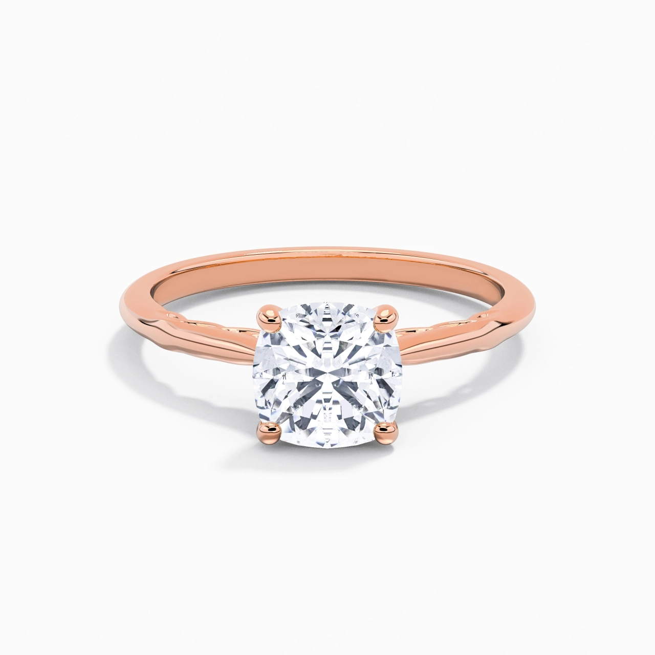 Understated Cushion 2.00ct Moissanite Engagement Ring