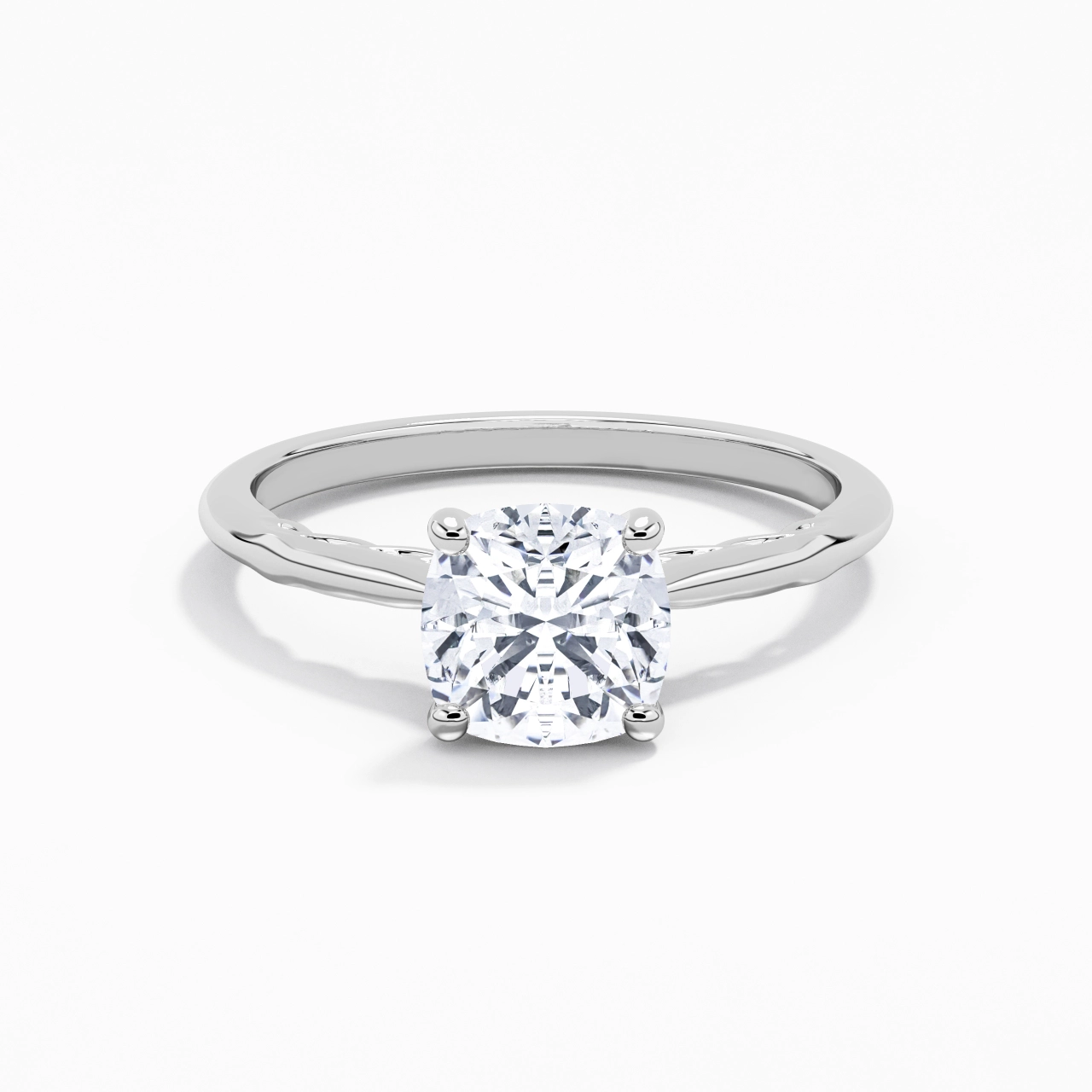 Understated Cushion 2.00ct Moissanite Engagement Ring