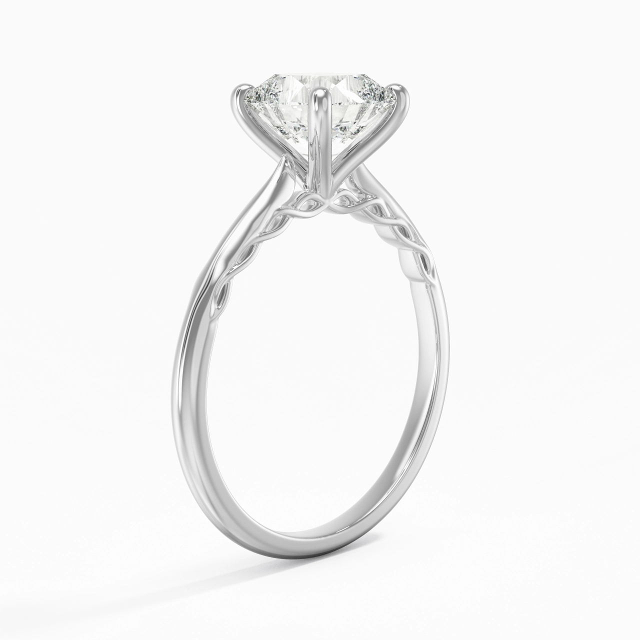 Understated Cushion 2.00ct Moissanite Engagement Ring