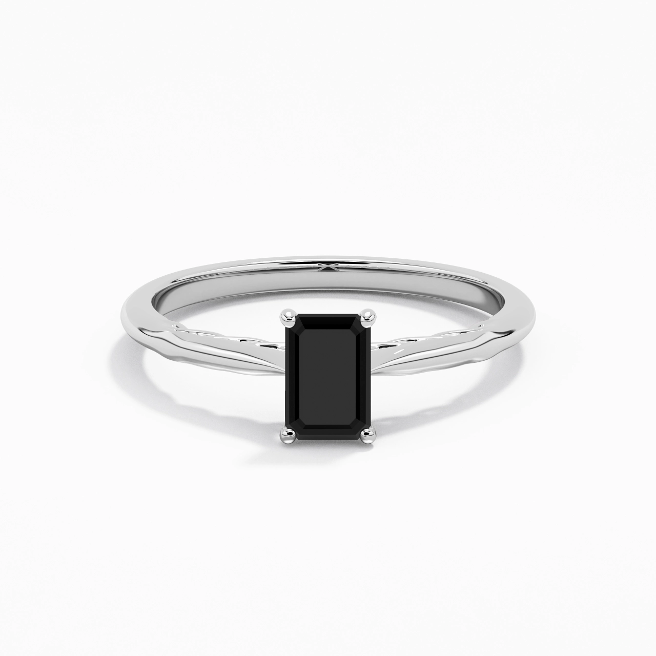 Sobre Émeraude 0.80ct Zircon cubique Bague de fiançailles