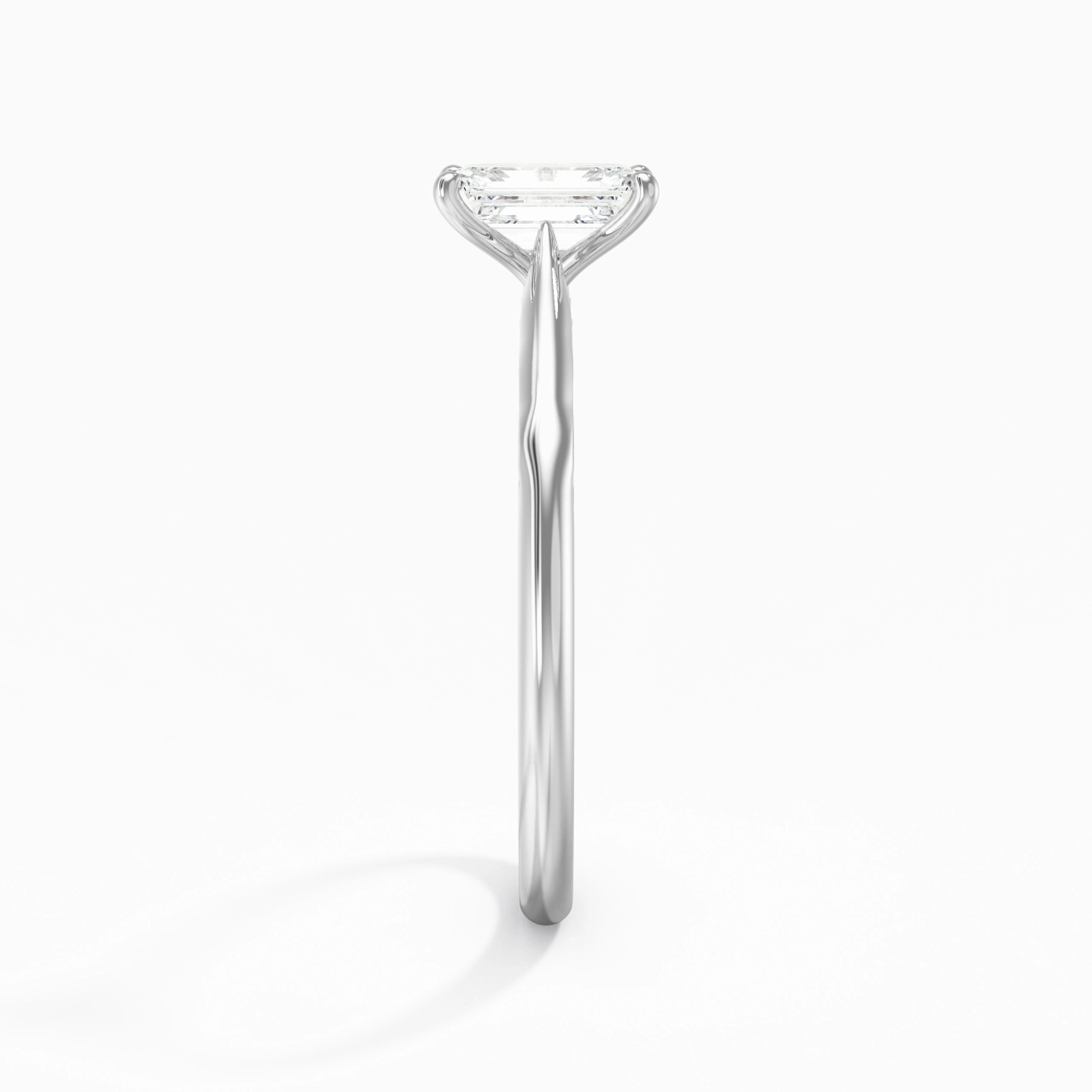 Sobre Émeraude 0.80ct Moissanite Bague de fiançailles