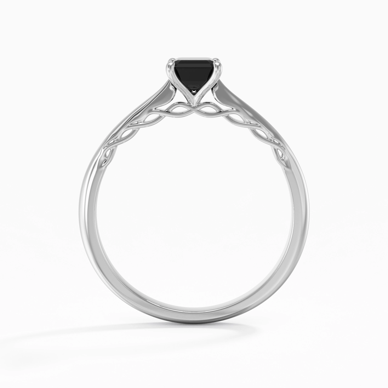 Understated Emerald 0.80ct Cubic Zirconia Engagement Ring