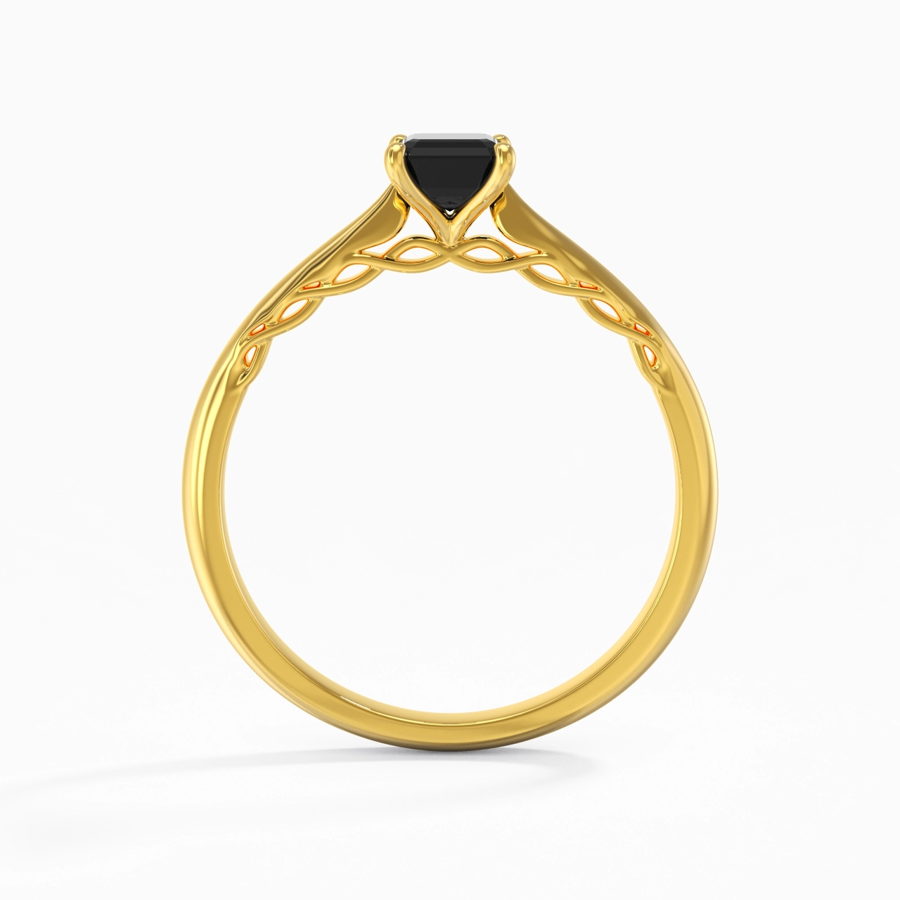 Understated Emerald 0.80ct Cubic Zirconia Engagement Ring