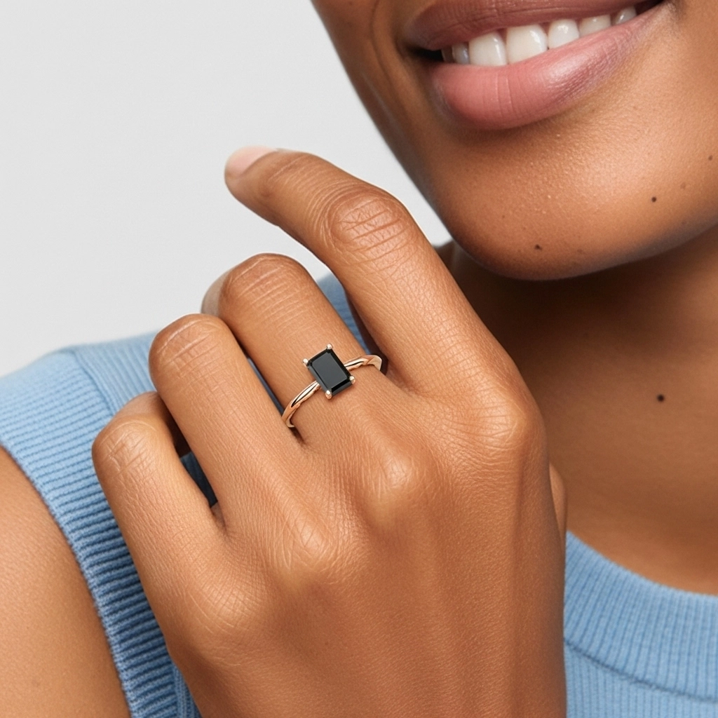 Understated Emerald 2.00ct Cubic Zirconia Engagement Ring