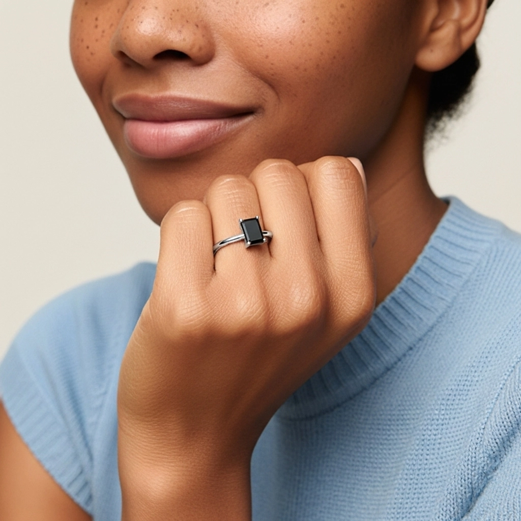 Understated Emerald 1.00ct Cubic Zirconia Engagement Ring