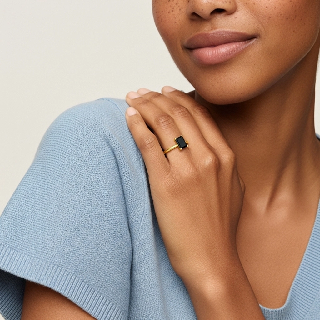 Understated Emerald 0.80ct Cubic Zirconia Engagement Ring