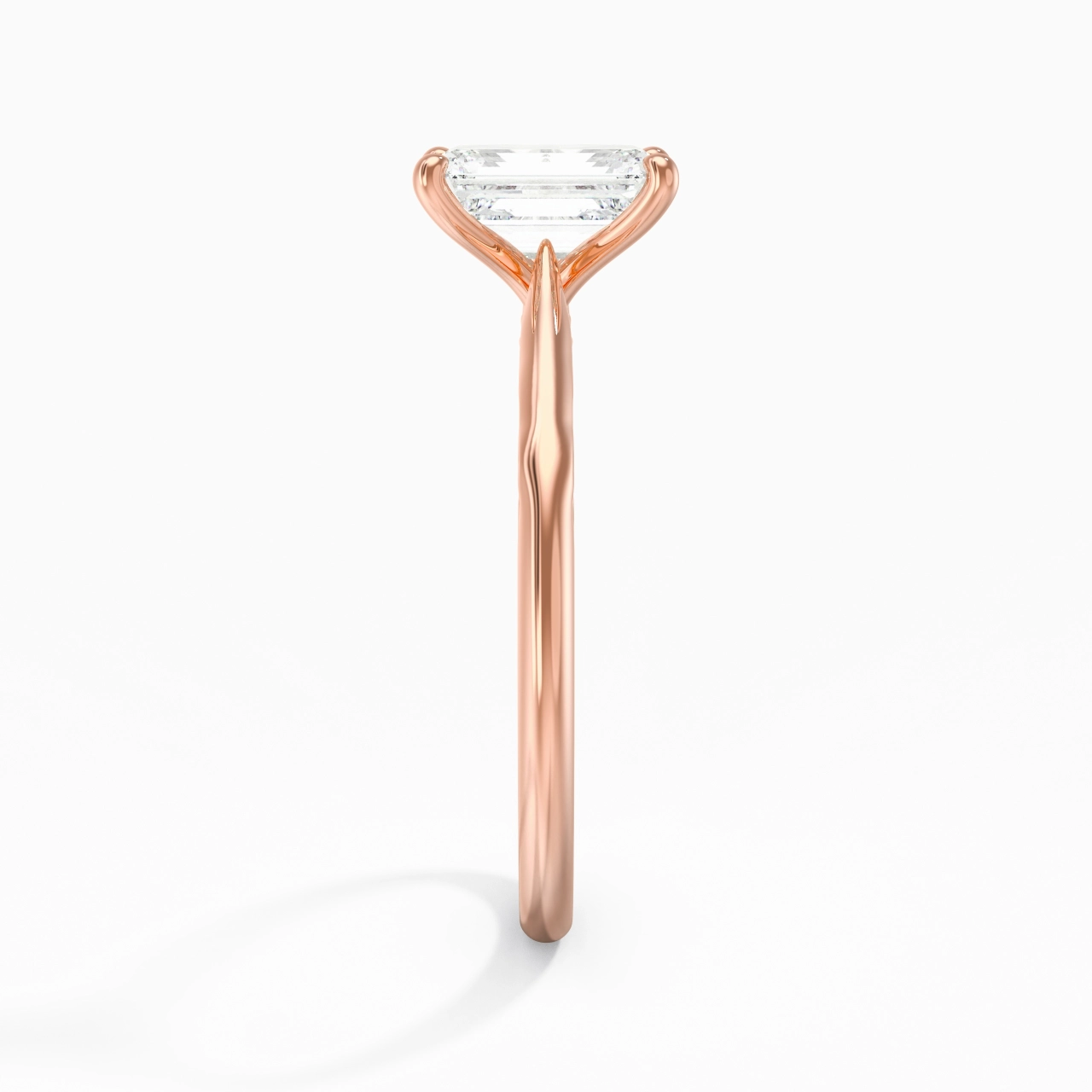 Sobre Émeraude 1.00ct Moissanite Bague de fiançailles