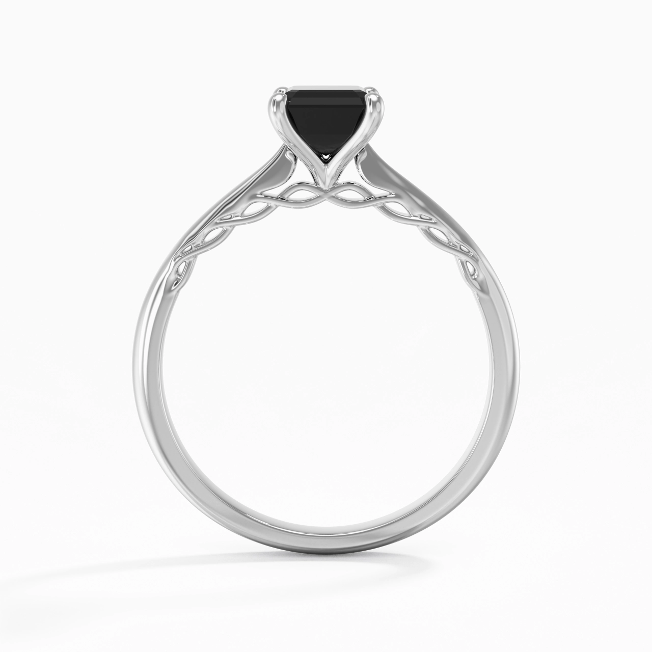 Understated Emerald 1.00ct Cubic Zirconia Engagement Ring