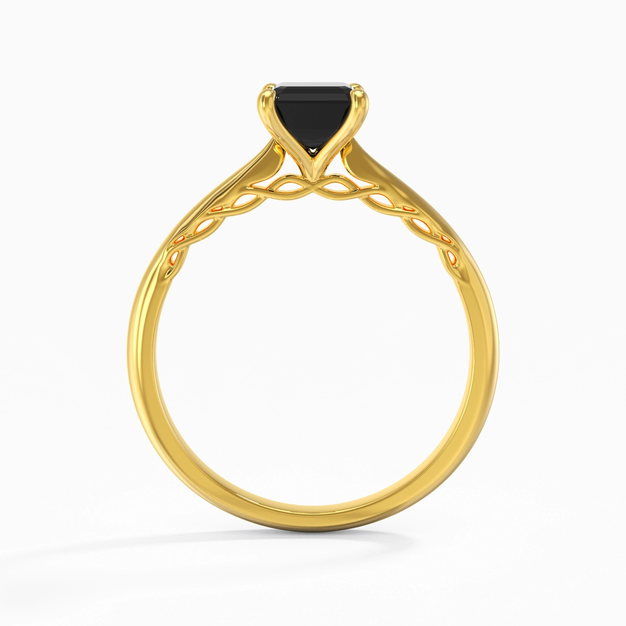 Sobrio Esmeralda 1.00ct Circonio cúbico Anillo de Compromiso