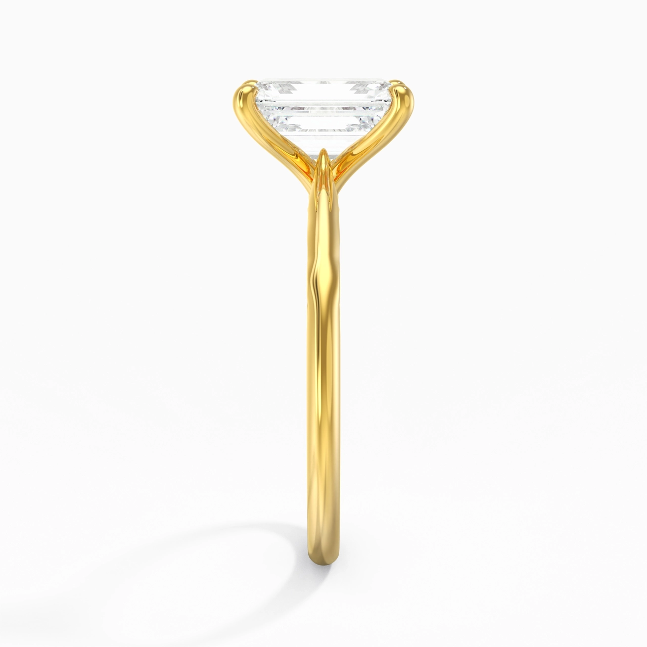 Sobre Émeraude 2.00ct Moissanite Bague de fiançailles