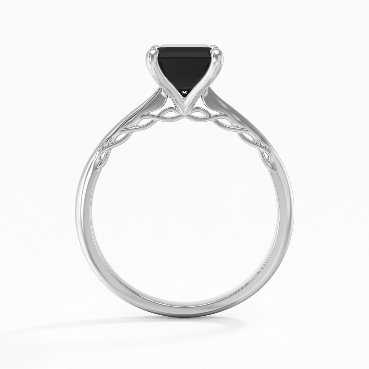 Sobrio Esmeralda 2.00ct Circonio cúbico Anillo de Compromiso