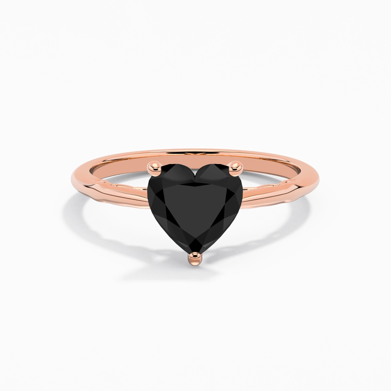 Sobre Cœur 1.50ct Zircon cubique Bague de fiançailles