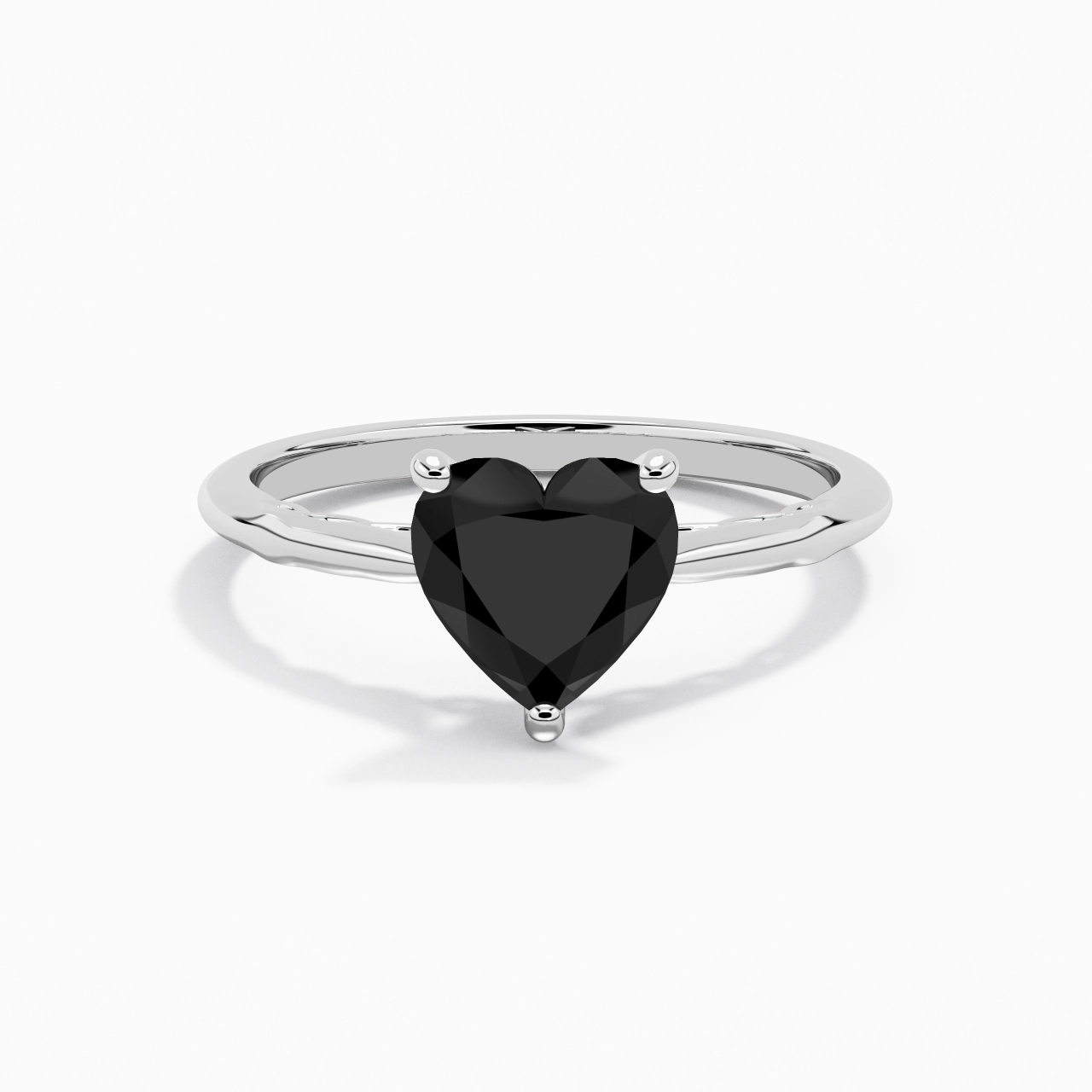 Sobre Cœur 1.50ct Zircon cubique Bague de fiançailles