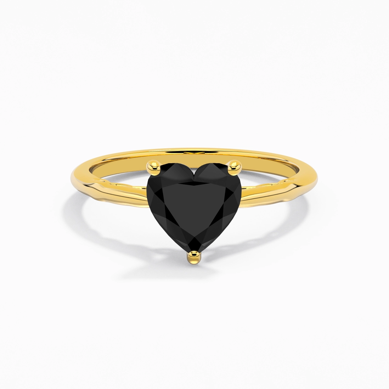 Sobre Cœur 1.50ct Zircon cubique Bague de fiançailles