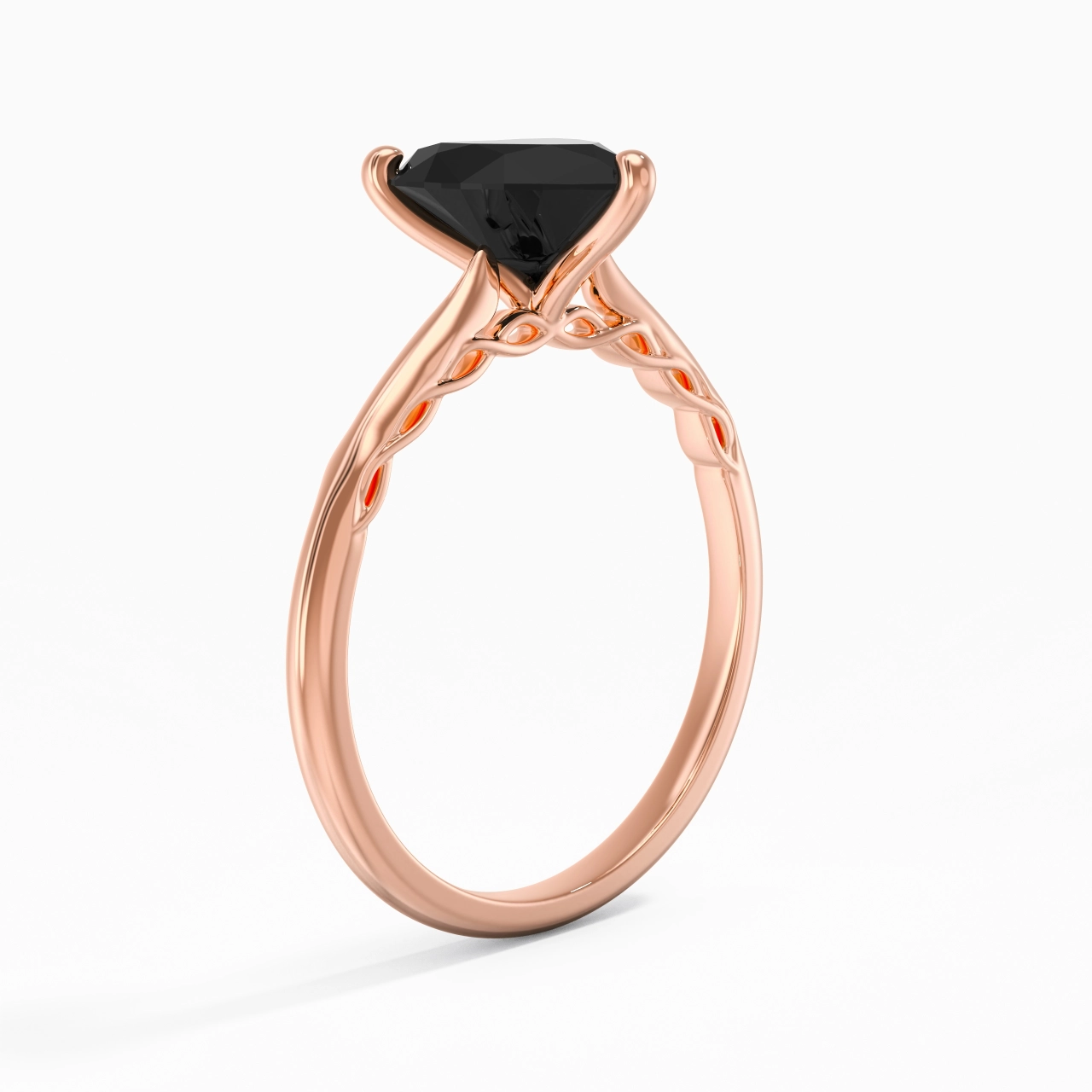Sobre Cœur 1.50ct Zircon cubique Bague de fiançailles