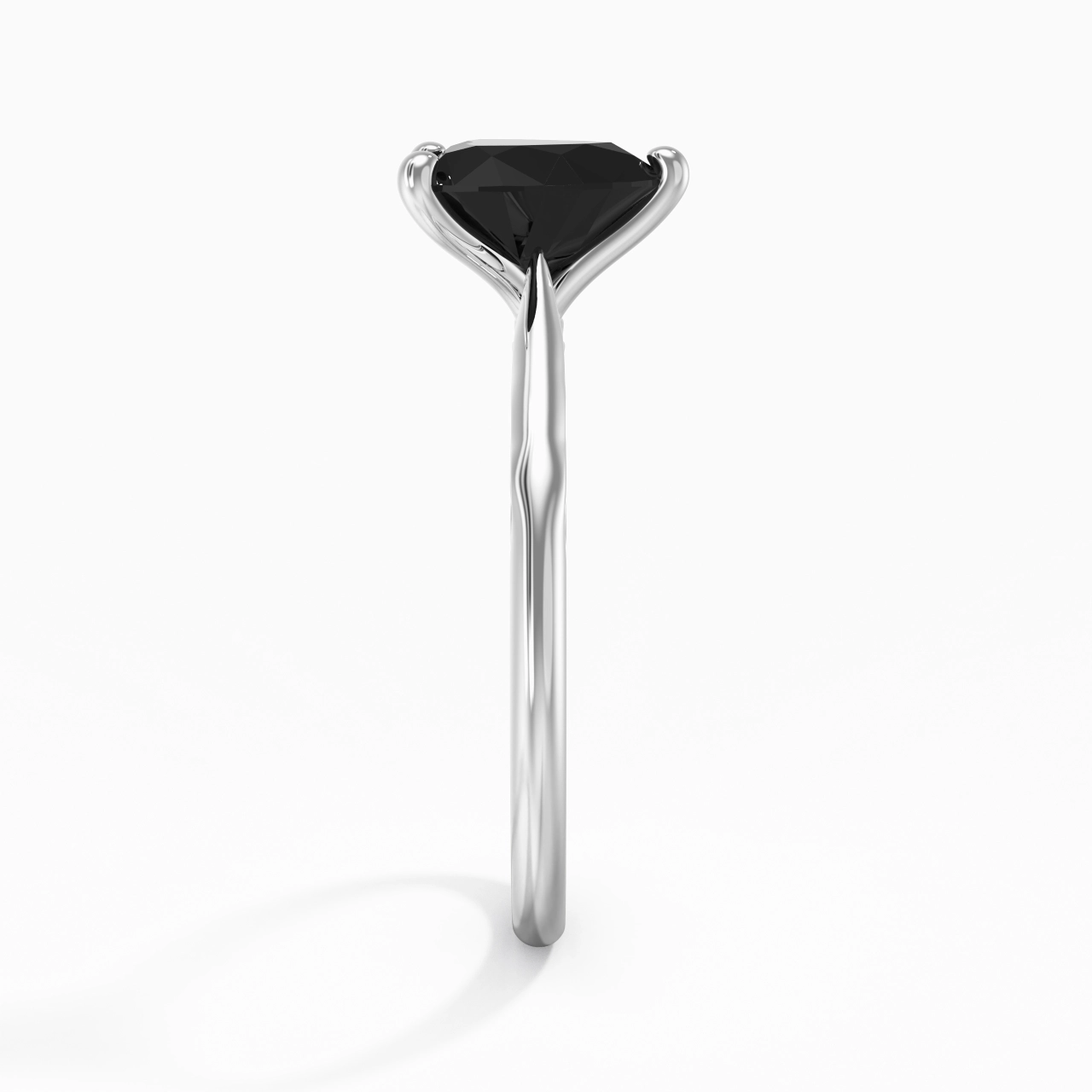 Sobre Cœur 1.50ct Zircon cubique Bague de fiançailles