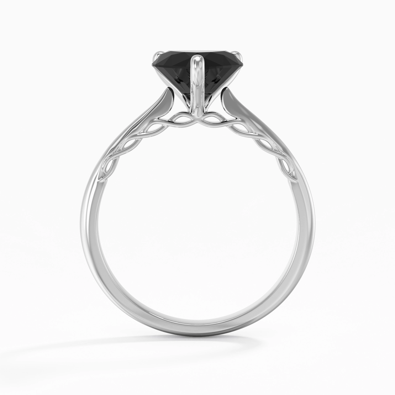 Sobrio Corazón 1.50ct Circonio cúbico Anillo de Compromiso