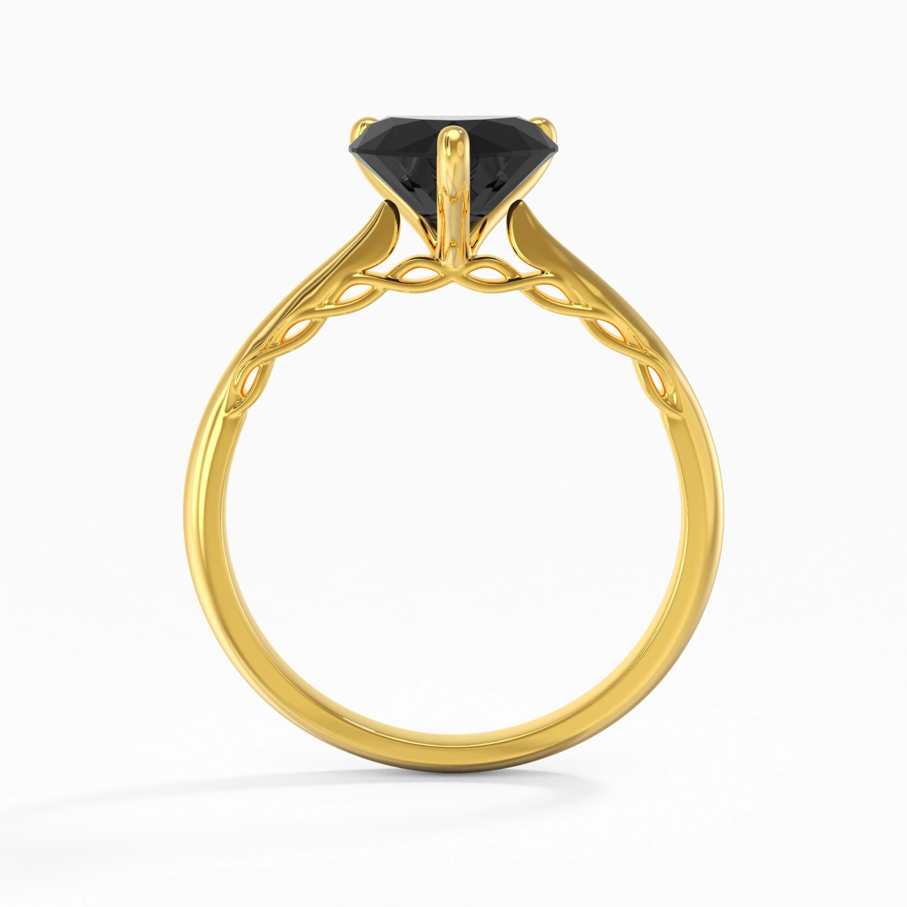 Sobre Cœur 1.50ct Zircon cubique Bague de fiançailles