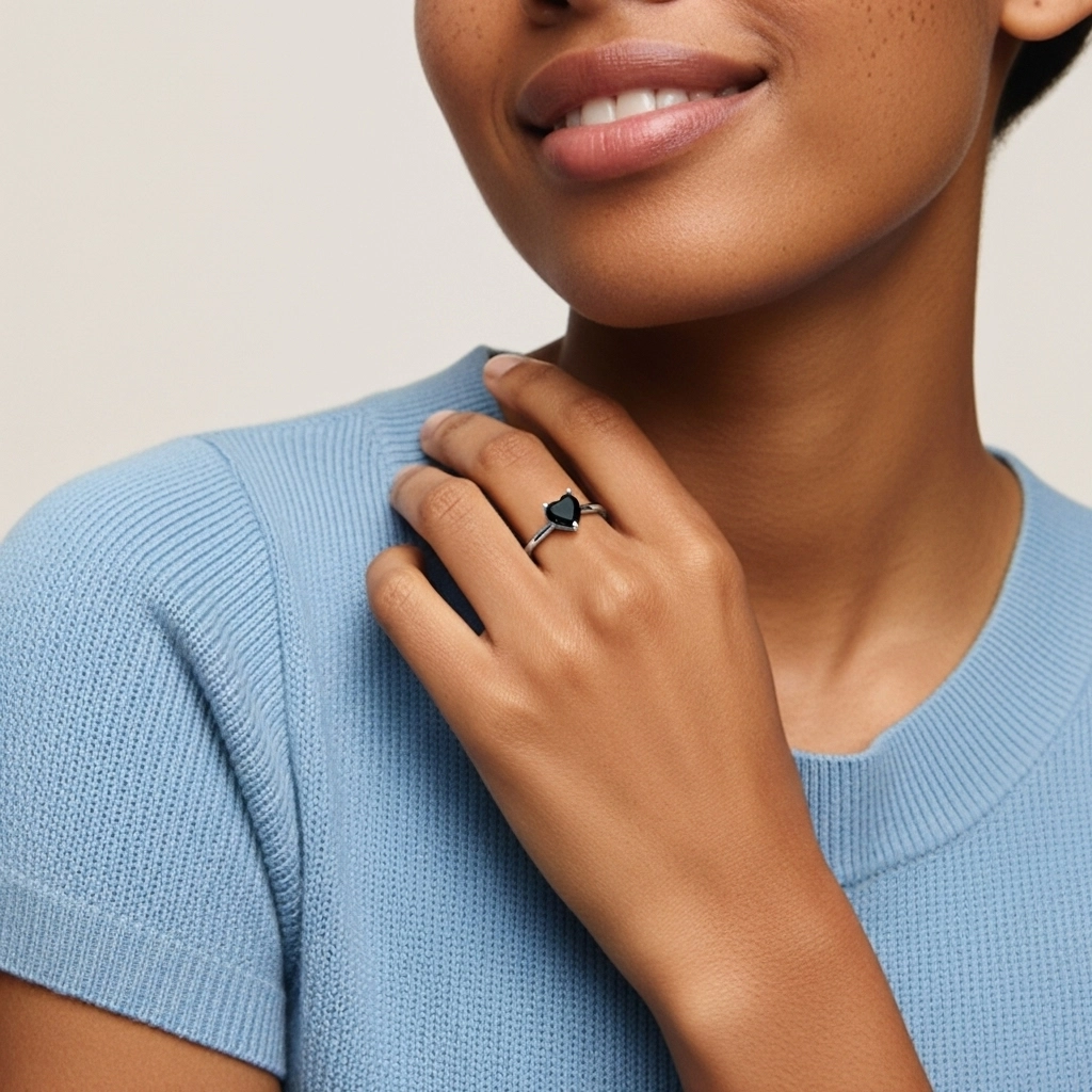 Understated Heart 1.00ct Cubic Zirconia Engagement Ring