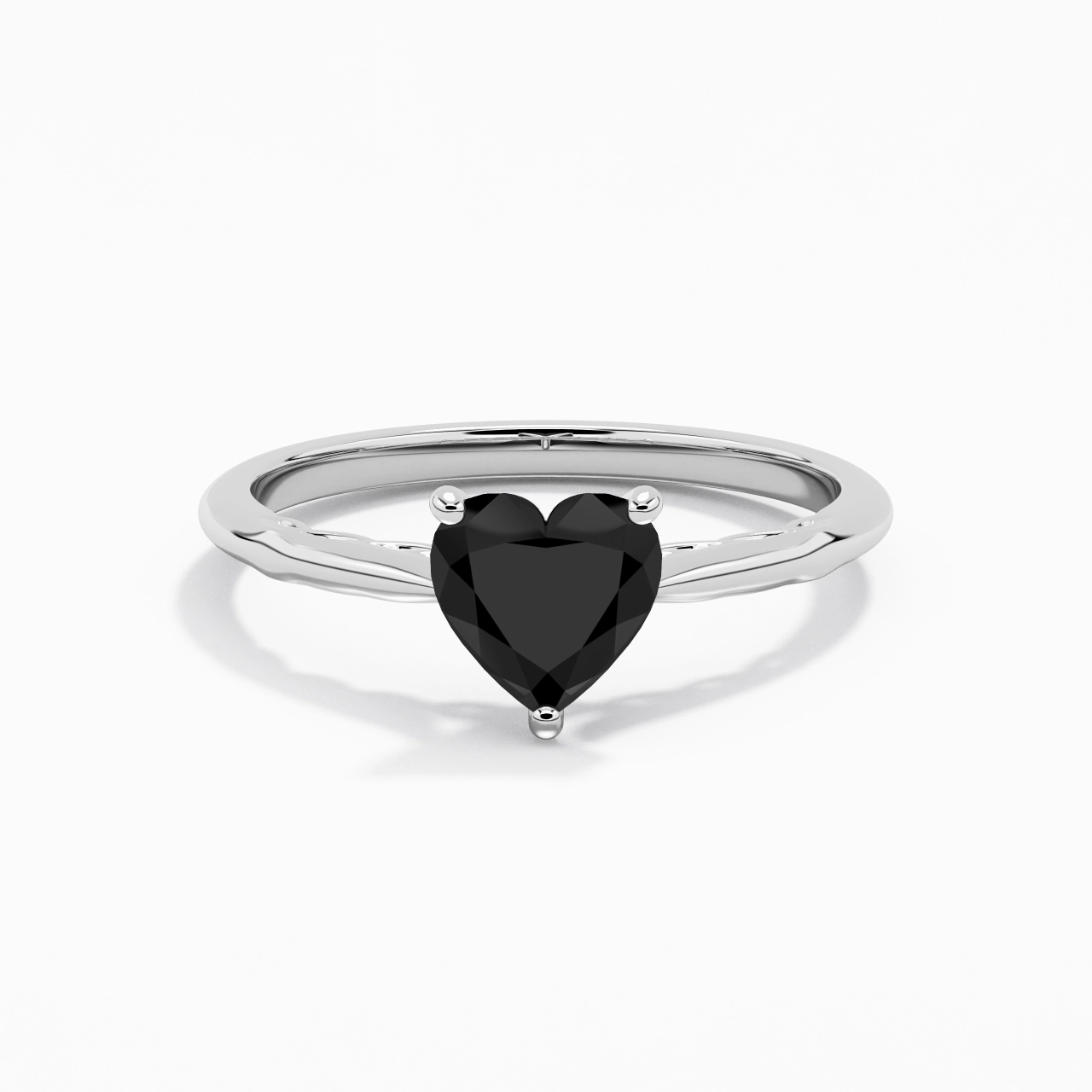 Sobre Cœur 1.00ct Zircon cubique Bague de fiançailles