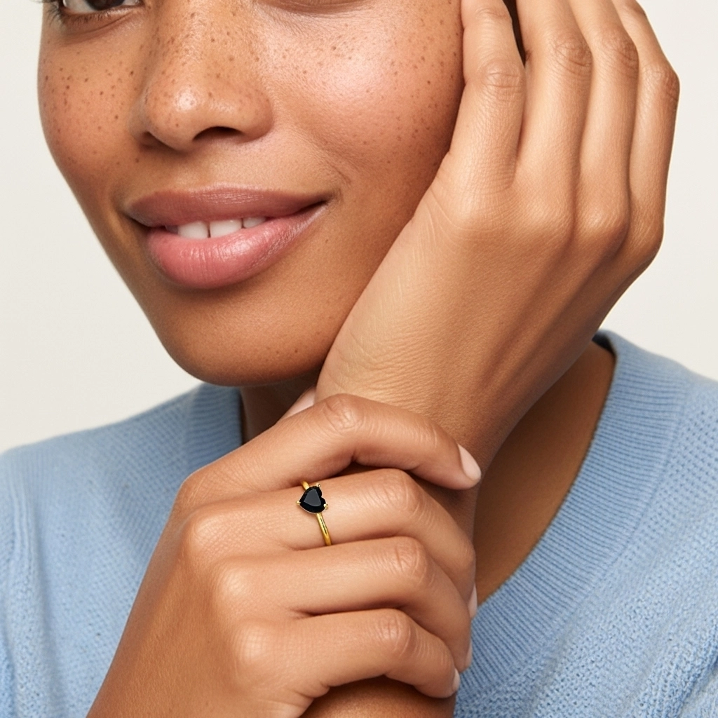 Understated Heart 1.50ct Cubic Zirconia Engagement Ring