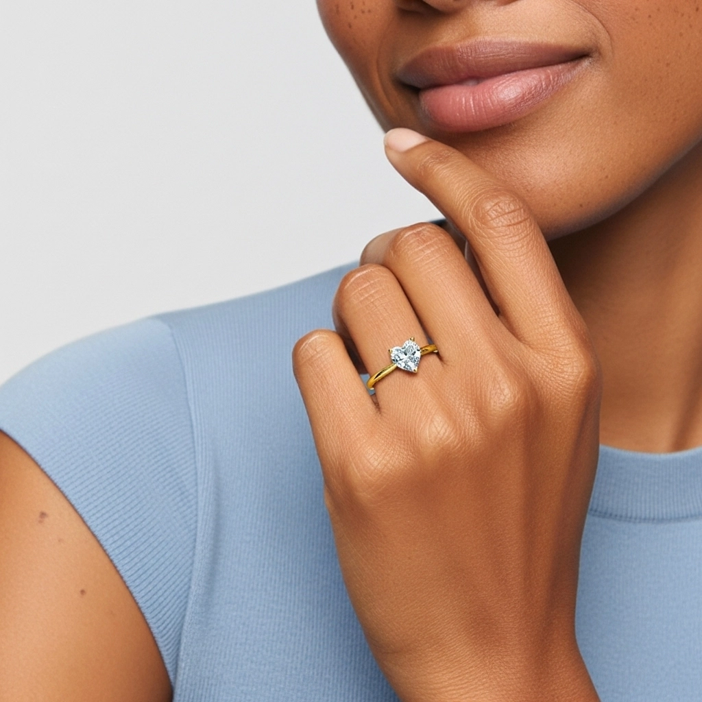 1.00ct Moissanite Bague de fiançailles Argent sterling 925