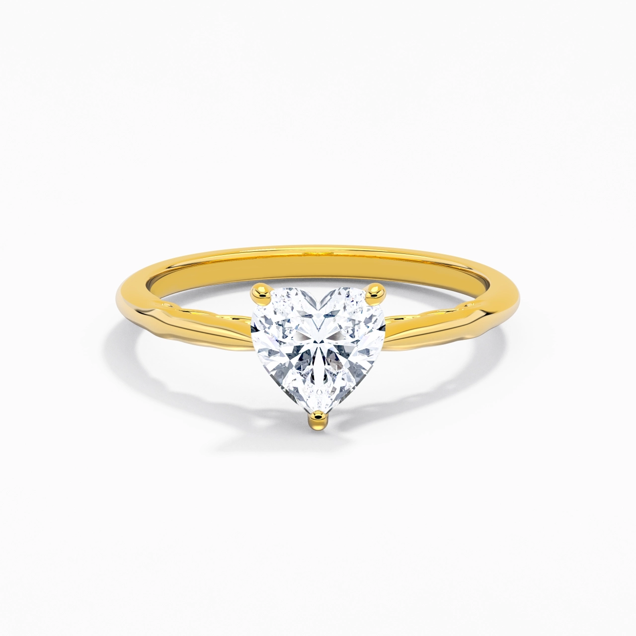 Understated Heart 1.00ct Moissanite Engagement Ring