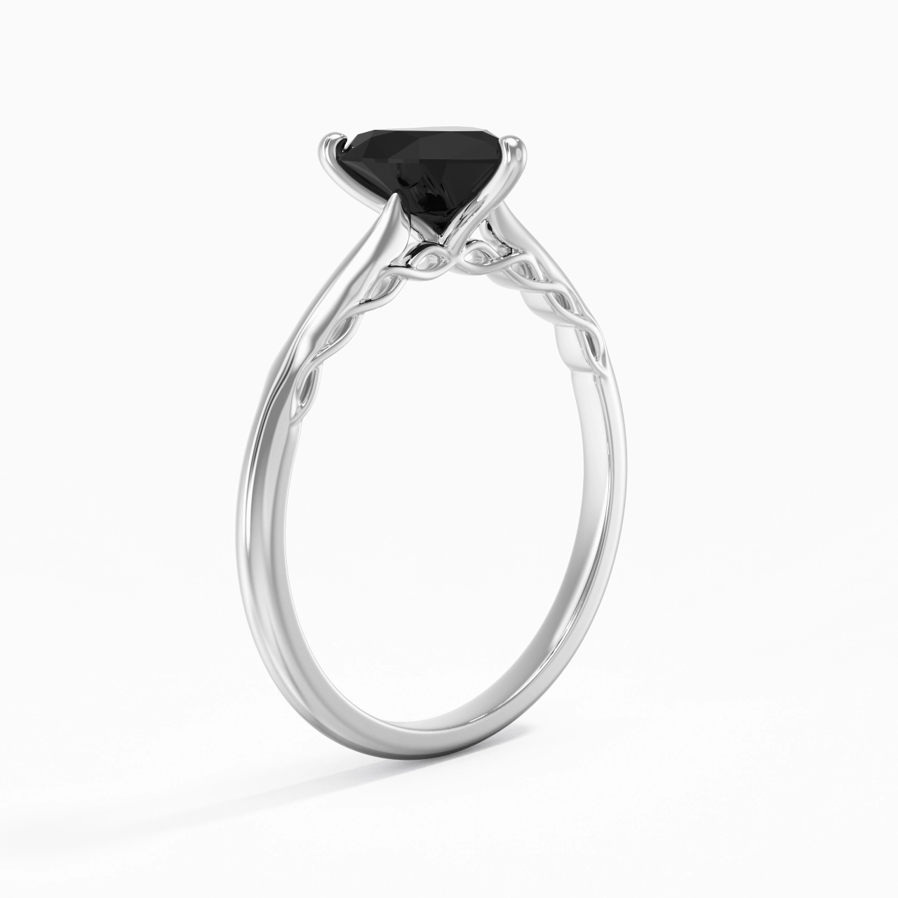 Sobre Cœur 1.00ct Zircon cubique Bague de fiançailles