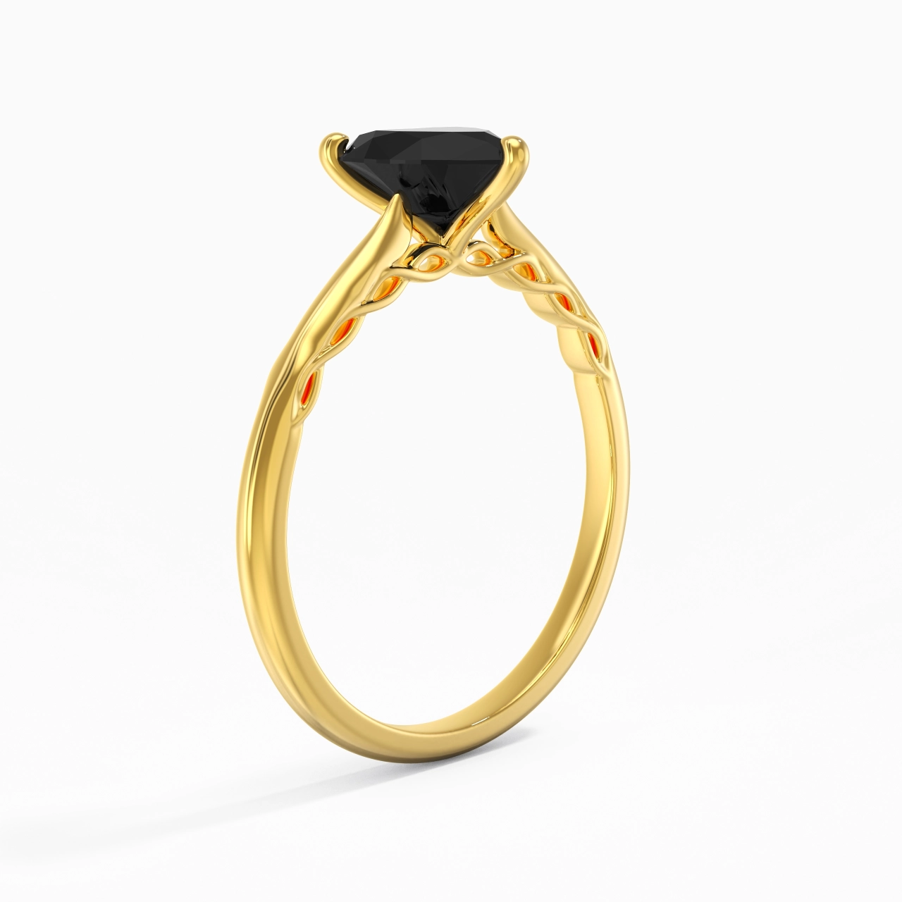 Understated Heart 1.00ct Cubic Zirconia Engagement Ring