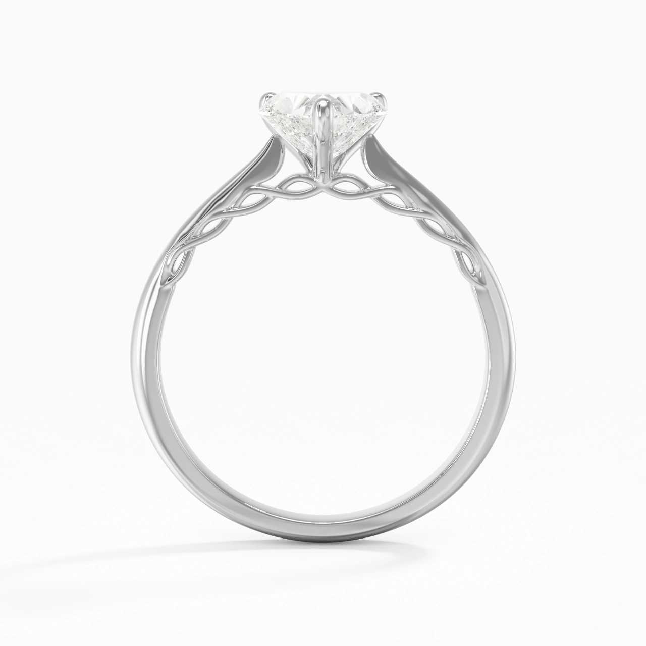 Sobre Cœur 1.00ct Moissanite Bague de fiançailles