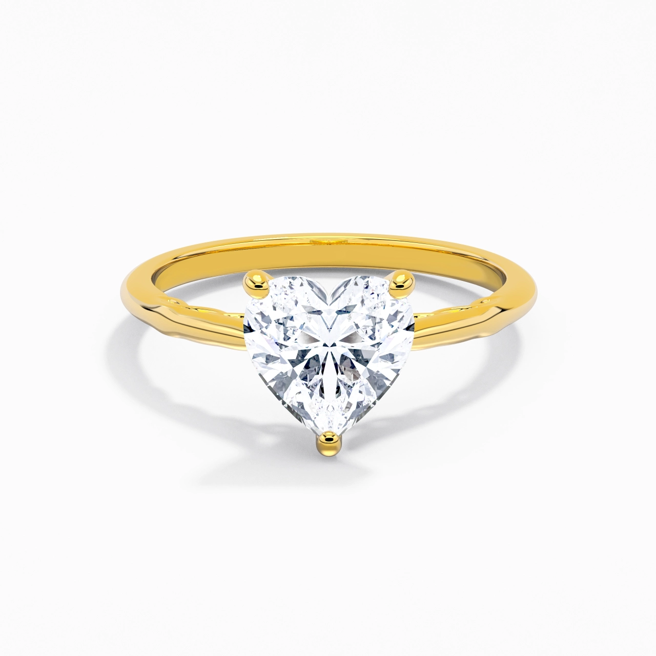 Understated Heart 2.00ct Moissanite Engagement Ring