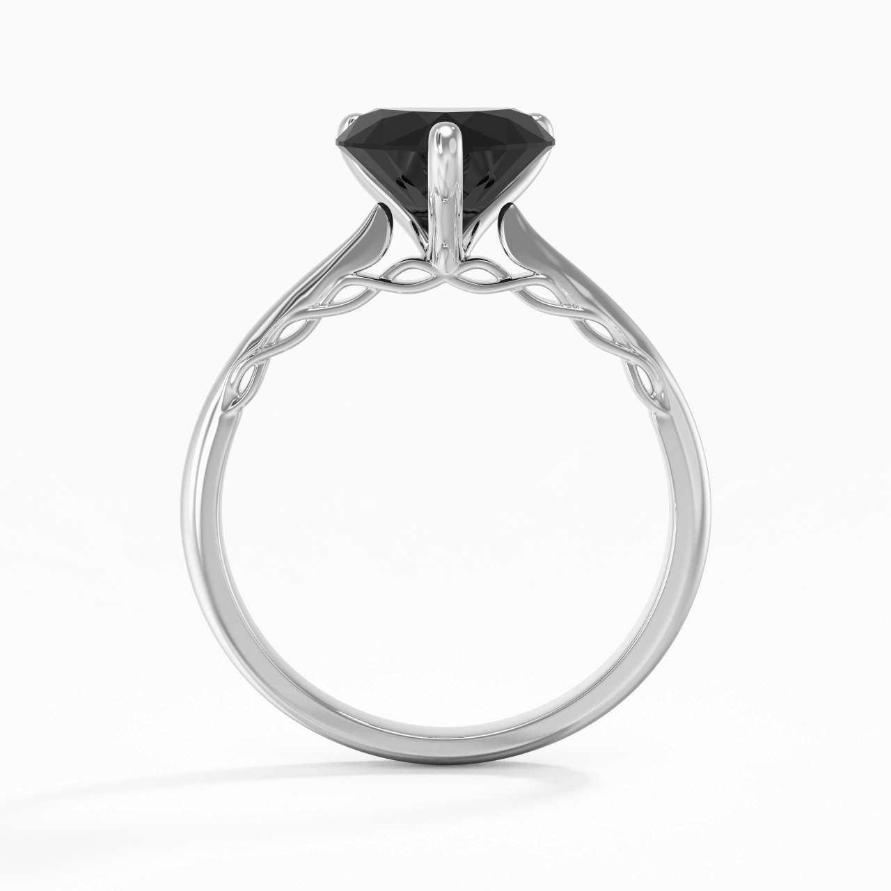 Sobrio Corazón 2.00ct Circonio cúbico Anillo de Compromiso