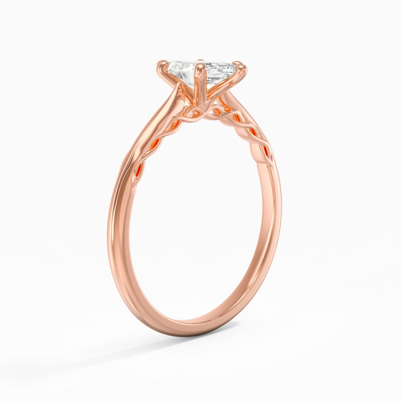 Understated Marquise 0.80ct Moissanite Engagement Ring