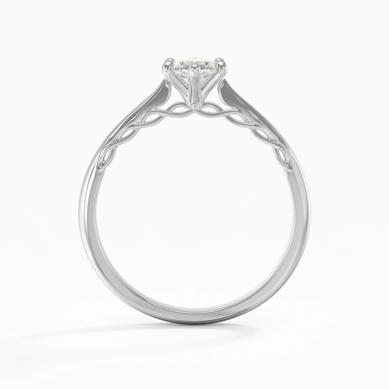 Understated Marquise 0.80ct Moissanite Engagement Ring