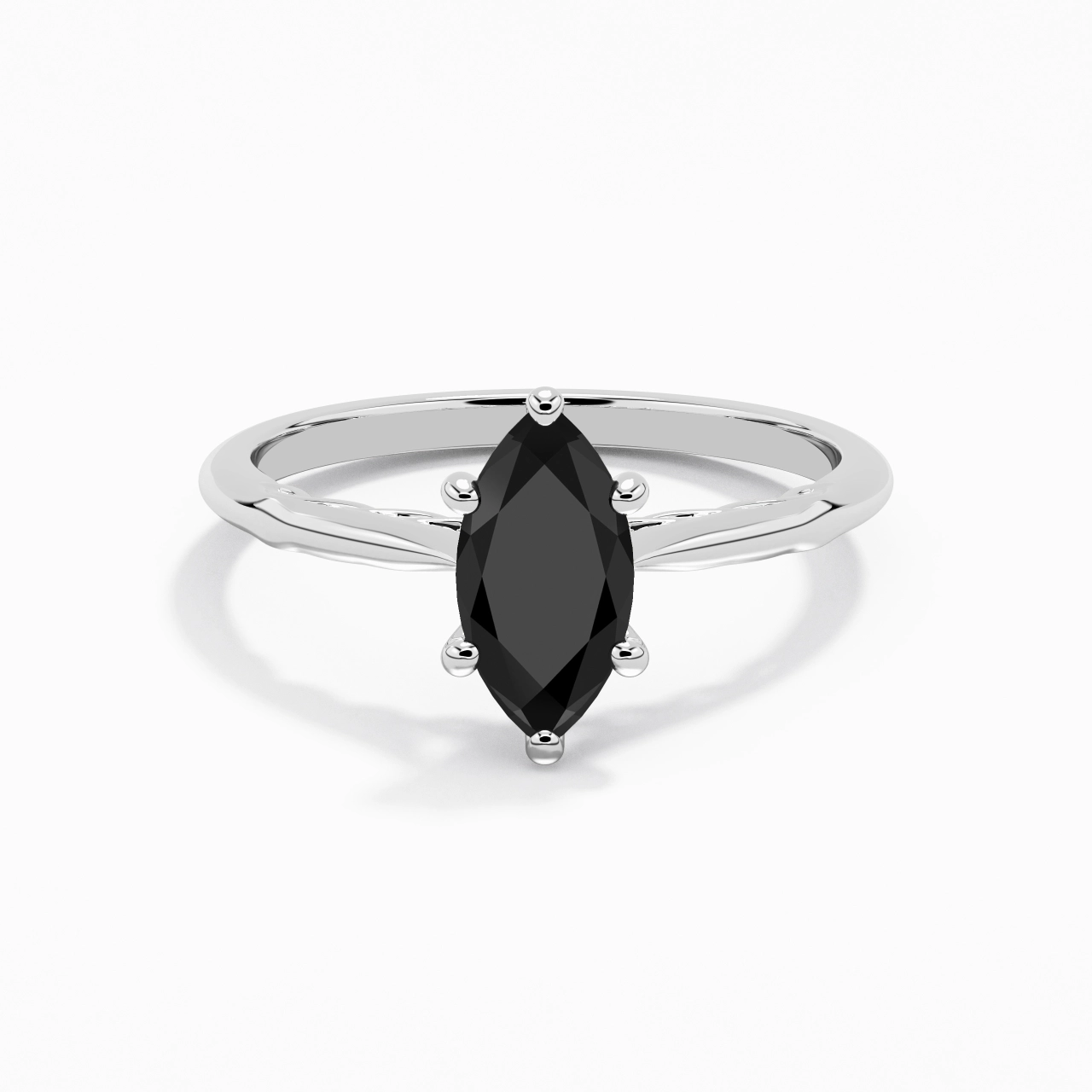 Sobre Marquise 1.00ct Zircon cubique Bague de fiançailles