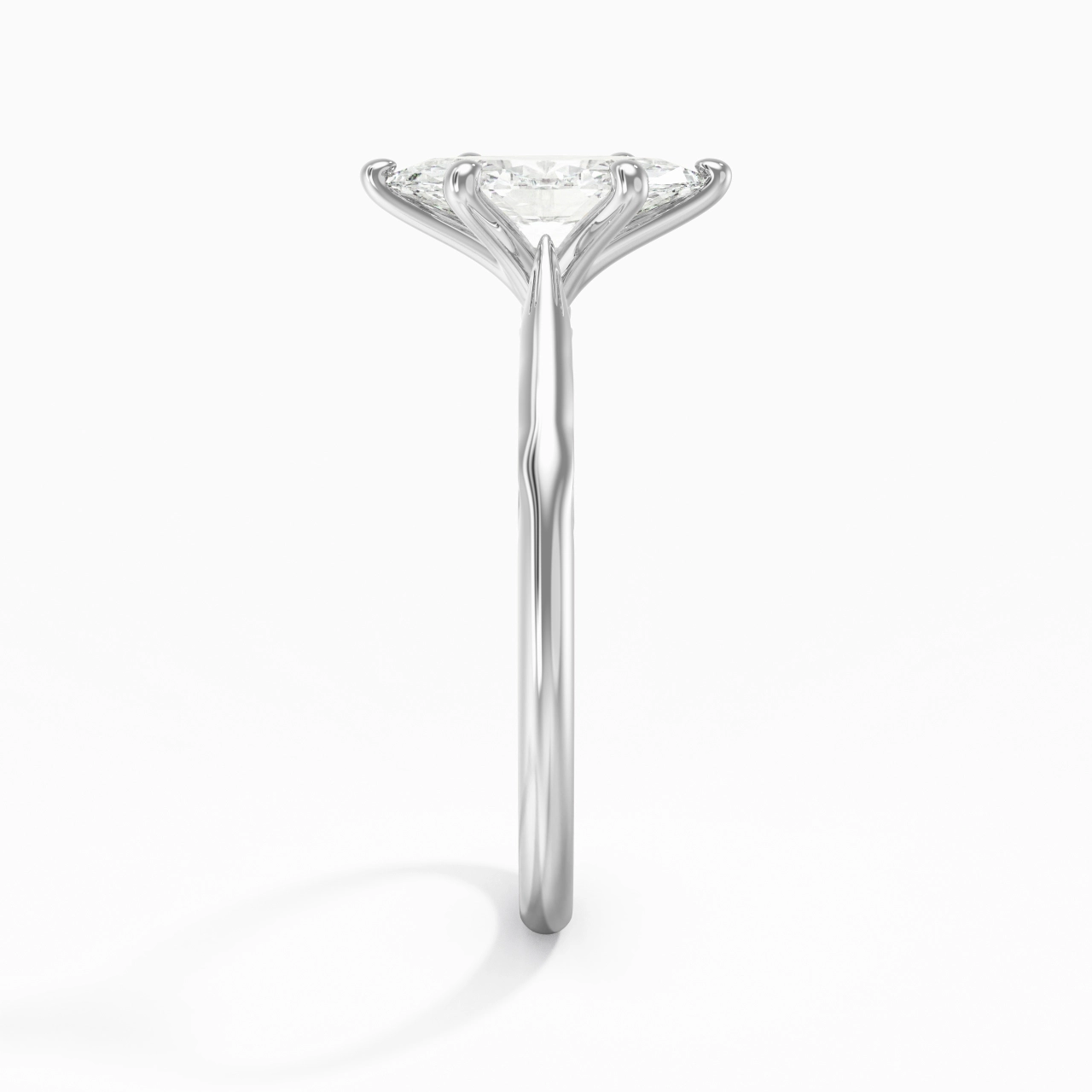 Understated Marquise 1.00ct Moissanite Engagement Ring