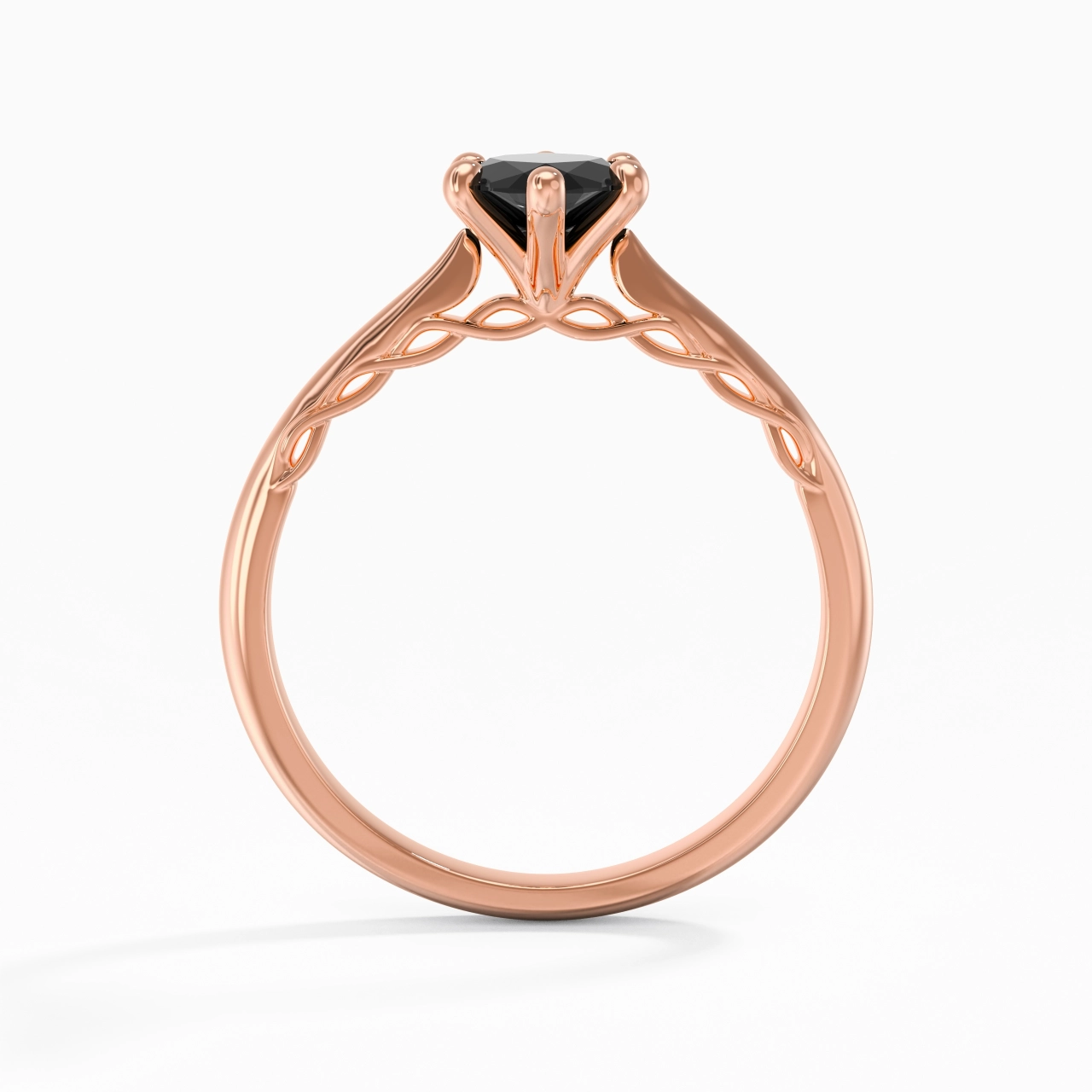 Sobrio Marquesa 1.00ct Circonio cúbico Anillo de Compromiso