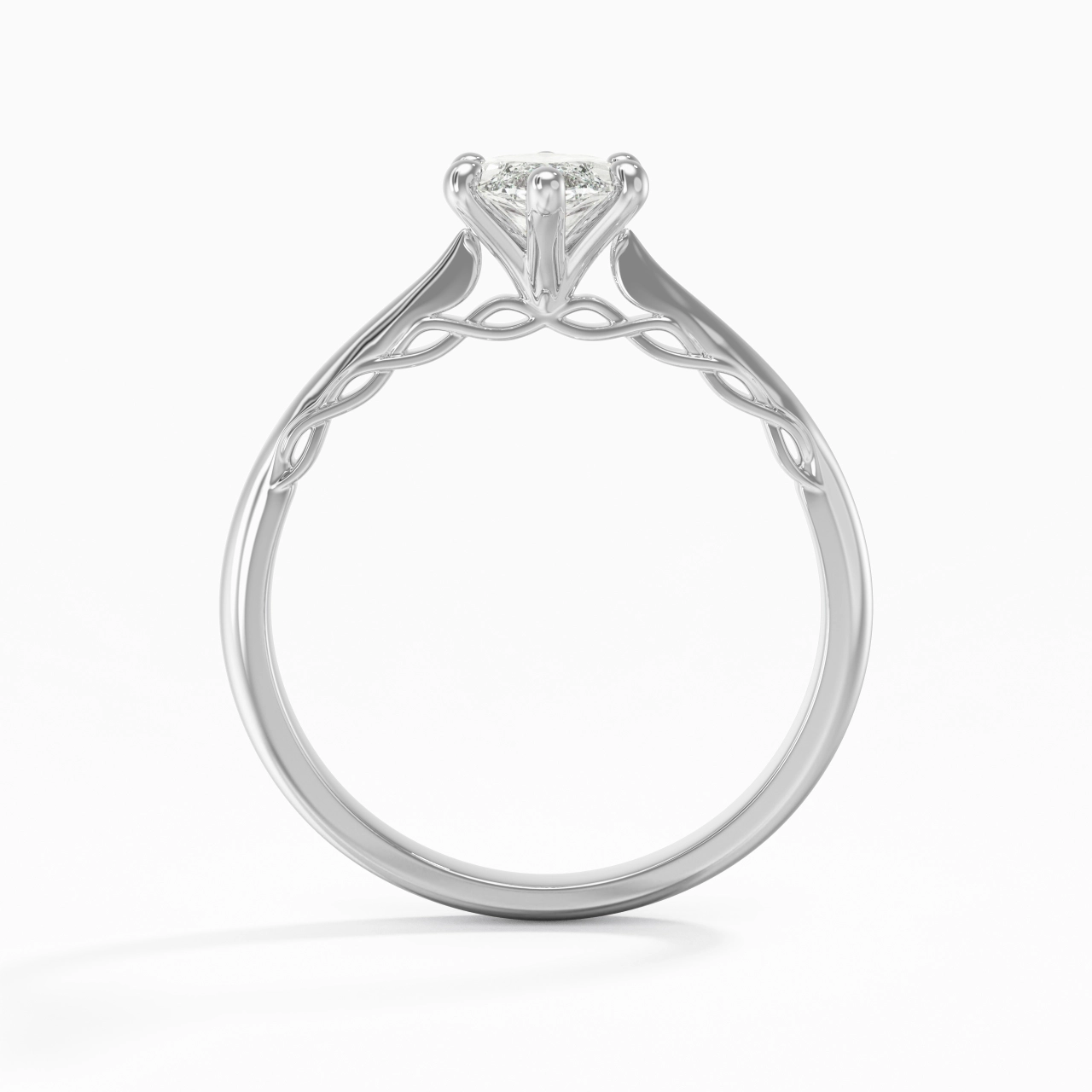 Understated Marquise 1.00ct Moissanite Engagement Ring
