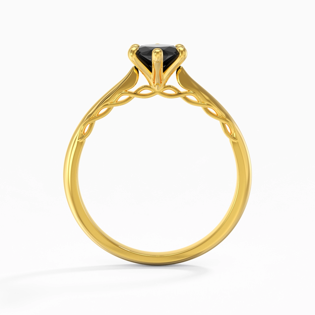 Sobrio Marquesa 1.00ct Circonio cúbico Anillo de Compromiso