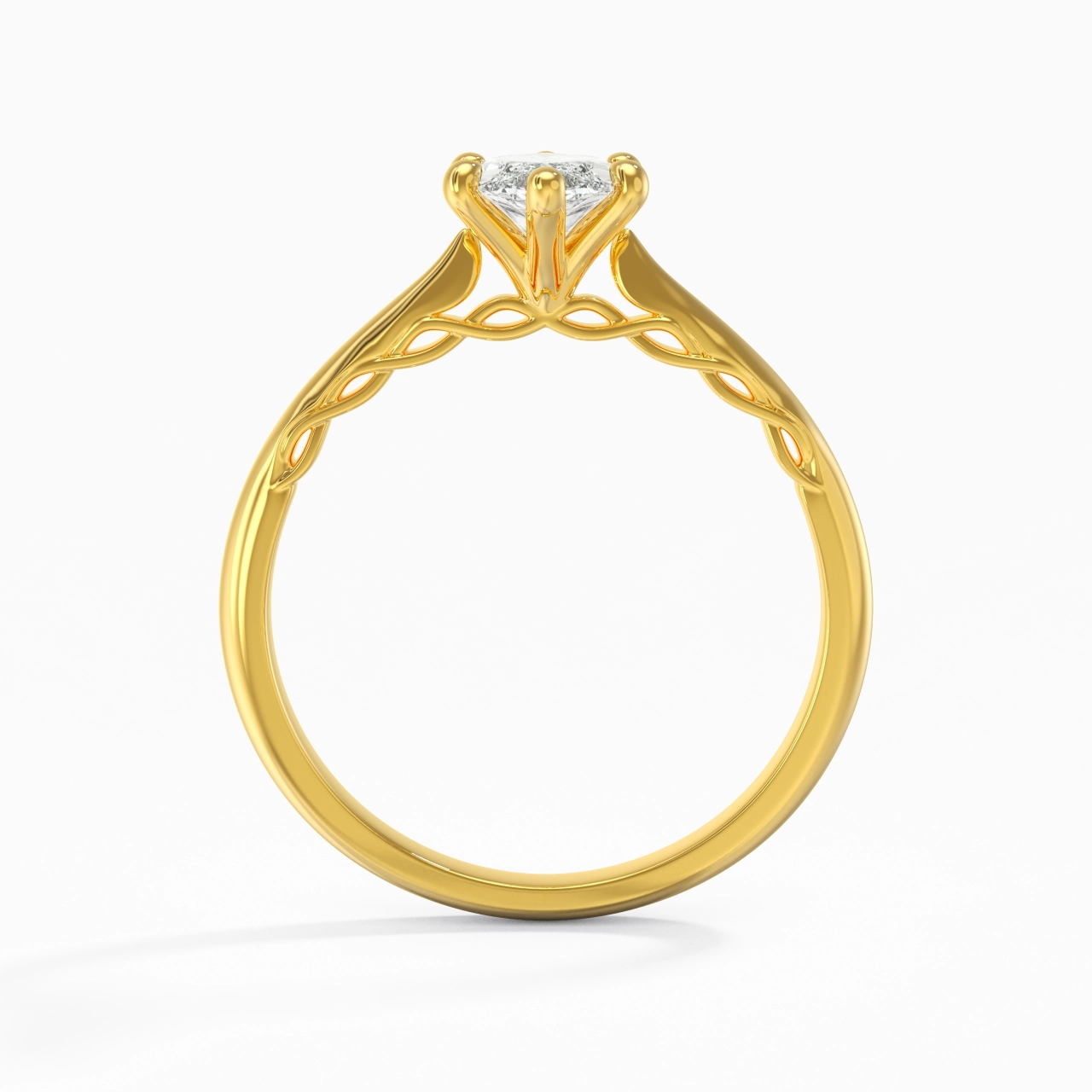 Understated Marquise 1.00ct Moissanite Engagement Ring