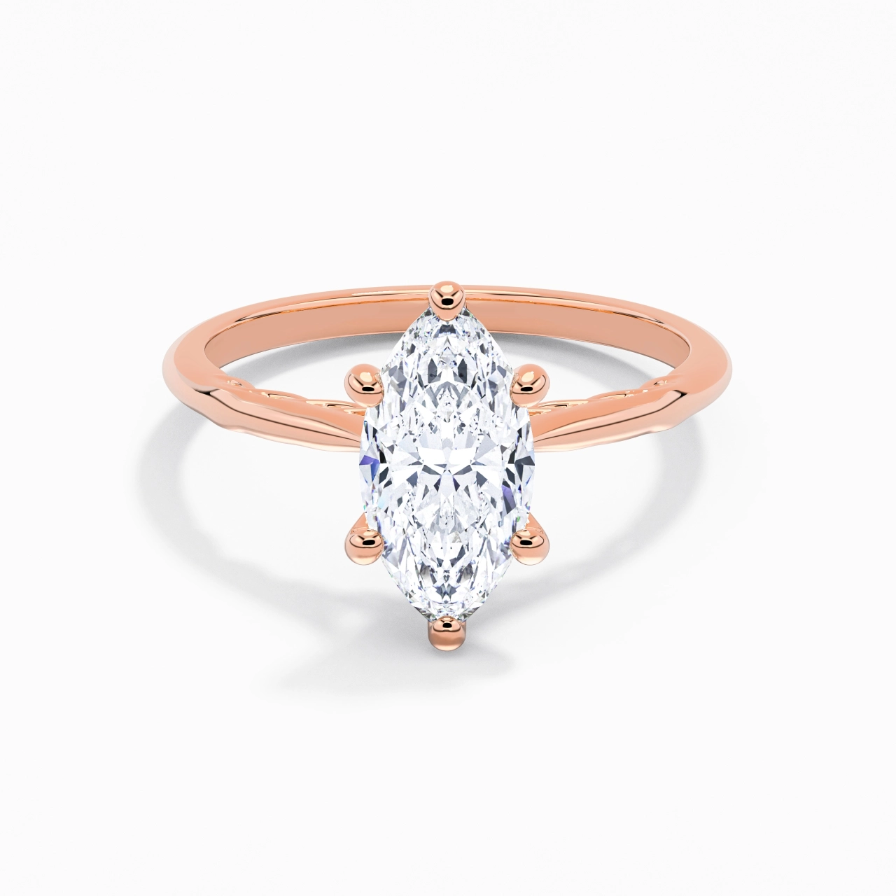 Understated Marquise 2.00ct Moissanite Engagement Ring