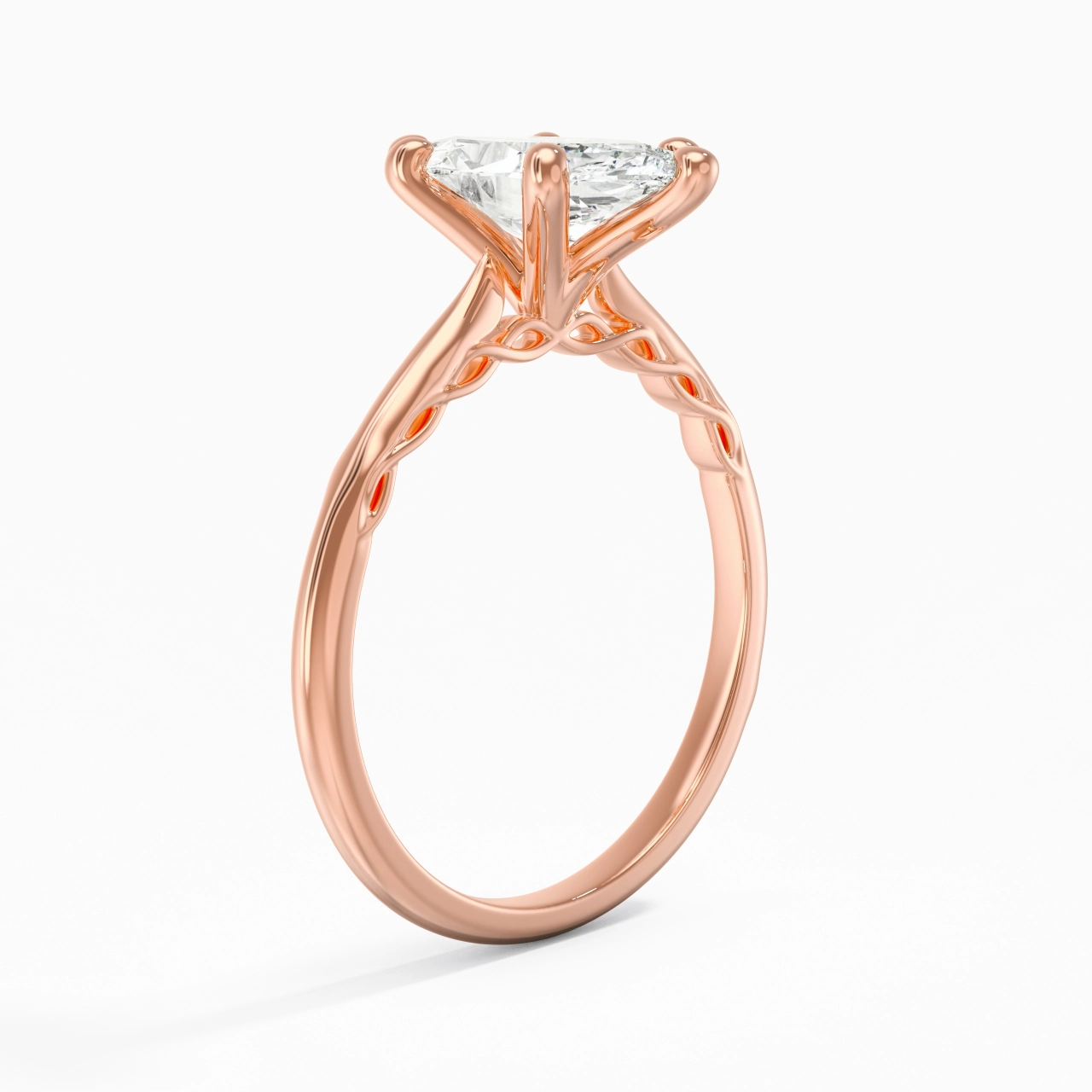 Understated Marquise 2.00ct Moissanite Engagement Ring