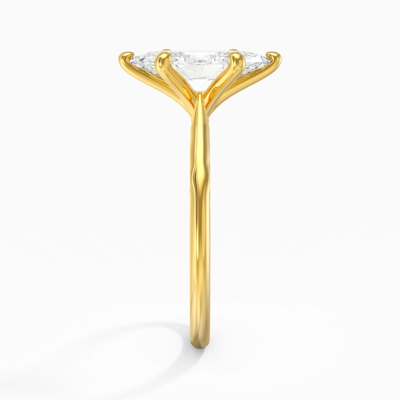 Sobre Marquise 2.00ct Moissanite Bague de fiançailles