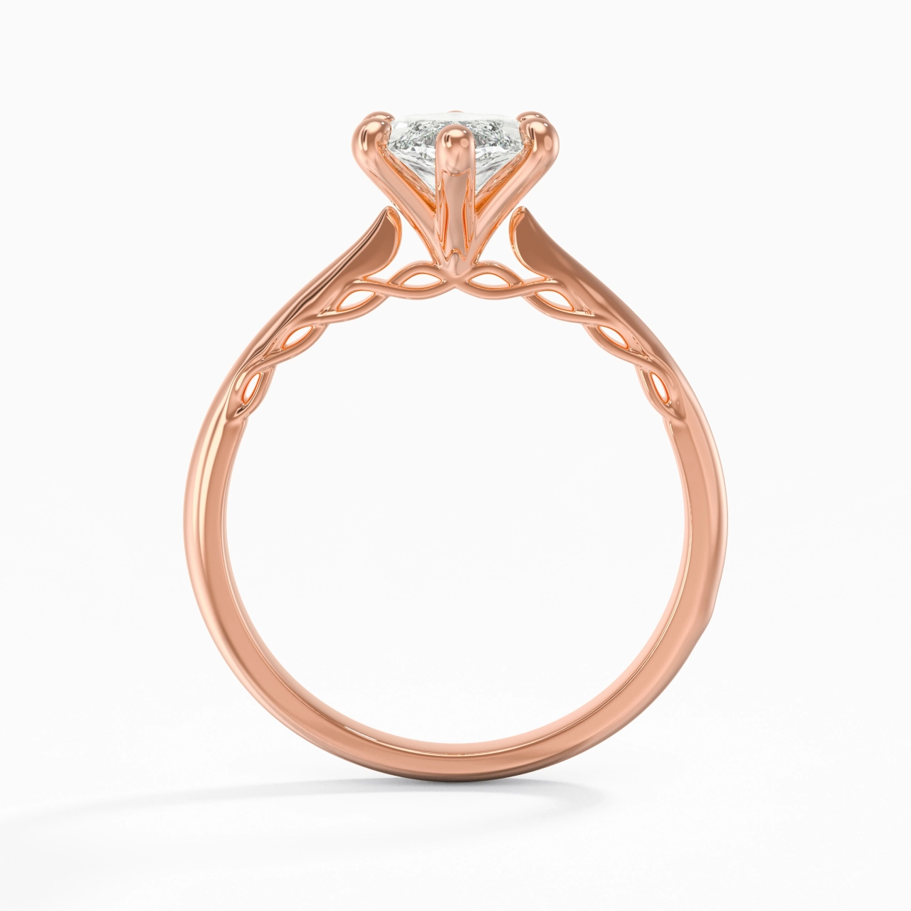 Understated Marquise 2.00ct Moissanite Engagement Ring